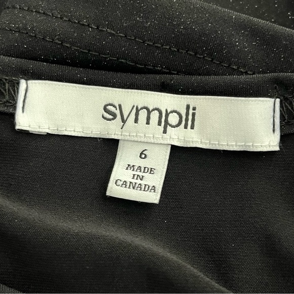 Sympli Side Twist Top 3/4 Sleeve Black Sparkle - Picture 11 of 14